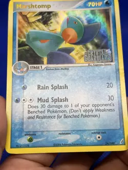 2006 Pokemon EX Crystal Guardians Marshtomp 24/100 Stamped Reverse Holo HP/DMG - Image 5