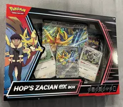 Pokemon TCG Hop’s Zacian ex Box Sealed 4 Booster Packs Promo Oversized Sticker - Image 1