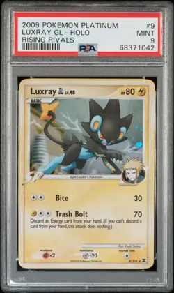 2009 Pokemon Luxray GL Holo 9/111 Rising Rivals PSA 9 - Image 1
