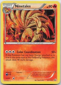 Ninetales 21/113 R Legendary Treasures Pokemon LP C14-92 - Image 1