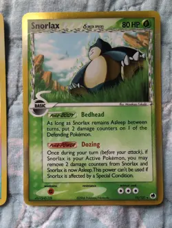Snorlax 10/101 Holo Delta Species w Munchlax 33/130 Reverse Holo Pokemon TCG - Image 4