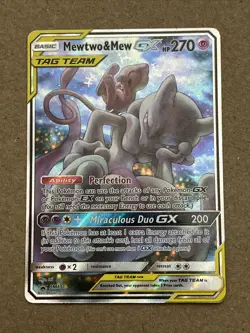 Mewtwo & Mew GX SM191 SM Holo Pokemon - Image 1