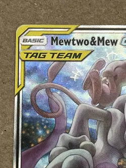 Mewtwo & Mew GX SM191 SM Holo Pokemon - Image 2