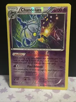Chandelure 50/114 Holo Rare Steam Siege Pokemon Reverse Holo Lightly Played - Image 1