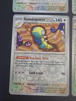 [4x Playset] Dudunsparce 80/131 [x4] - [REV HOLO] Prismatic Evo - Pokemon TCG NM - Image 4