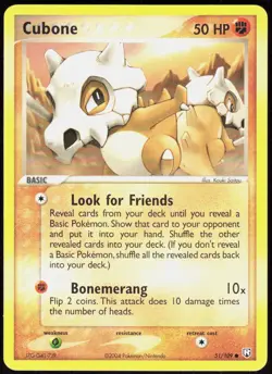 Cubone 51/109 Common Team Rocket Returns Pokemon Lightly Played - Image 1