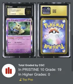 Mimikyu 034/071 Snow Hazard Holo Rare CGC Pristine 10 JPN 2023 LOW POP - Image 3