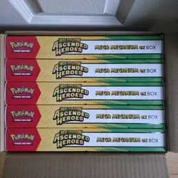 Pokemon TCG Ascended Heroes Mega Meganium Ex Box Lot of 5 Sealed - Image 2