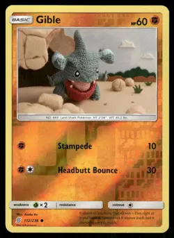 Pokemon Gible Unified Minds 112/236 Reverse Holo C NM/M Asako Ito - Image 1