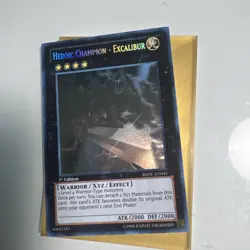 YUGIOH HEROIC CHAMPION - EXCALIBUR GHOST RARE 1ST EDITION EXC REDU-EN041 - Image 2