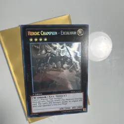 YUGIOH HEROIC CHAMPION - EXCALIBUR GHOST RARE 1ST EDITION EXC REDU-EN041 - Image 4