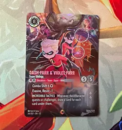 Disney Lorcana Dash Parr & Violet Parr Super Siblings 241/204 Foil - Image 1