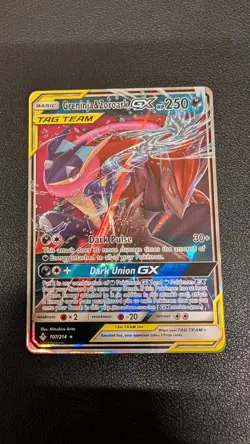 Pokemon TCG Greninja & Zoroark Rare Holo GX 107/214 Unbroken Bonds - Image 1