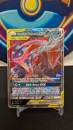 Pokemon TCG Greninja & Zoroark Rare Holo GX 107/214 Unbroken Bonds - Image 3
