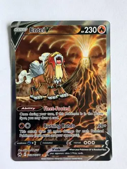 Pokemon TCG Entei V Crown Zenith: Galarian Gallery Gg36/Gg70 Holo Ultra Rare - Image 1