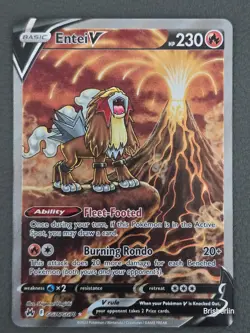 Pokemon TCG Entei V Crown Zenith: Galarian Gallery Gg36/Gg70 Holo Ultra Rare - Image 1