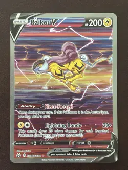Pokemon TCG Raikou V GG41/GG70 Crown Zenith Galarian Gallery Full Art Holo NM - Image 1