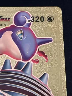 Pokemon Lapras VMAX 320hp Gold Foil Fan Art Collector Card TCG Gigantamax - Image 5