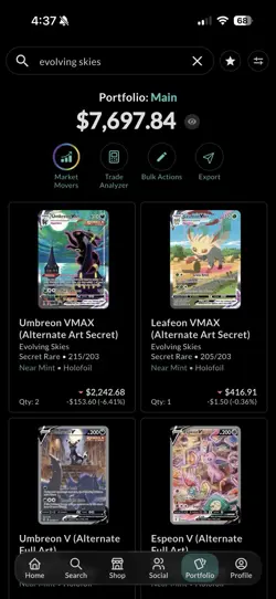 Evolving Skies Moobreons and Binder, Market Value Of All Cards Is Roughly 7600. - Image 2