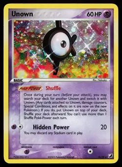 Unown (K) K/28 Holo Rare Unseen Forces Pokemon Card - Image 1