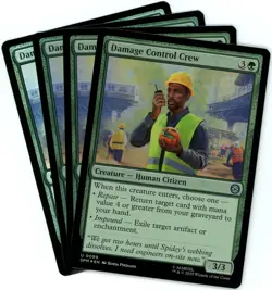 x4 Damage Control Crew (Foil) - 0099 - Marvel's Spider-Man - MTG - NM/M English - Image 1