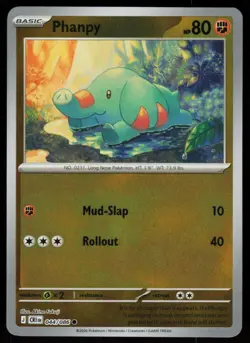 Phanpy 044/086 Common Chaos Rising Pokemon Reverse Holo Near Mint - Image 1