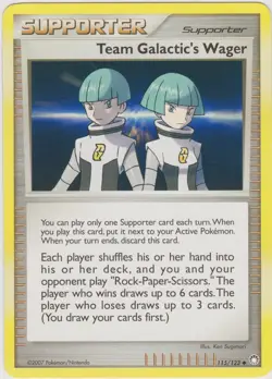 Team Galactic's Wager 115/123 D&P Mysterious Treasures Uncommon MINT! Pokemon - Image 1