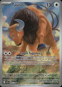 Tauros 096/086 Holo Illustration Rare Chaos Rising Pokemon Holo Near Mint - Image 1