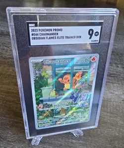 2023 Pokemon SVP Promo 044 CHARMANDER Holographic - SGC 9 MT - Obsidian Flames - Image 1