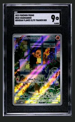 2023 Pokemon SVP Promo 044 CHARMANDER Holographic - SGC 9 MT - Obsidian Flames - Image 2