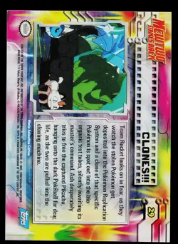 Pokemon Card - Topps Mewtwo Strikes Back Clones!!! 29 Foil Blue Logo - Image 2