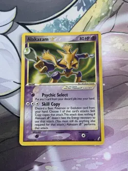 Pokemon TCG Alakazam Gold Star 99/100 Crystal Guardians 2006 Holo Rare DMG - Image 1