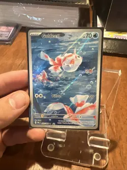 Pokemon TCG Goldeen Illustration IR Rare 087/084 Pitch Black Card IN HAND #1 - Image 1