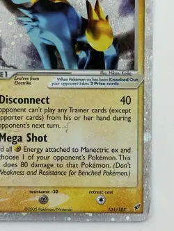 Pokemon TCG Manetric ex 101/107 Deoxys Holo Silver Border - Image 4