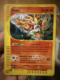 2003 Entei LP Holo Rare H8/H32 Aquapolis Pokemon Vintage E-Series - Image 1
