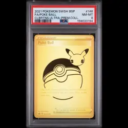 2021 POKEMON SWSH BLACK STAR PROMO #146 FULL ART/POKE BALL PSA 8 - Image 1