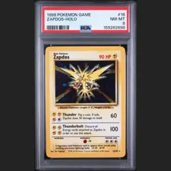 1999 Pokemon Base Set Zapdos Holo 16/102 PSA 8 NM-MT - Image 1