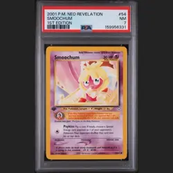 2001 Pokemon 1st Edition Neo Revelation Smoochum 54/64 PSA 7! - Image 1