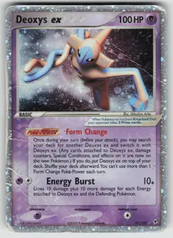 Deoxys ex 97/107 Holo EX Rare Deoxys Pokemon Damaged - Image 1