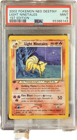 2002 POKEMON NEO DESTINY 1ST EDITION #50 LIGHT NINETALES PSA 9 MINT - Image 3