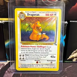 Pokemon TCG Dragoran (Dragonite) Fossil 4/62 Holo Rare German WotC 1999 - Image 1