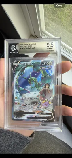 Pokemon Rayquaza V Full Art Ultra Rare Holo Evolving Skies 194/203 BGS 9.5 - Image 1