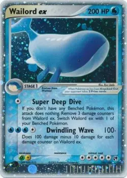 1x Wailord-EX - 100/100 - Rare Holo EX Heavily Played Pokemon EX - Sandstorm - Image 1