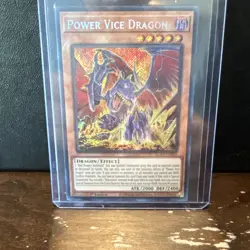 Konami Yu-Gi-Oh! TCG Power Vice Dragon BLZD-EN002 Secret Rare Holo 1st Ed EN - Image 1