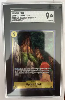 One Piece Premium Booster The Best Upper Yard OP05-117 Alt Art SGC 9 Mint NM - Image 1