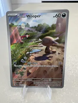 Paldean Wooper 102/094 Illustration Rare Phantasmal Flames Pokemon Holo NM - Image 1