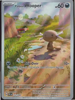 PALDEAN WOOPER 102/094 HOLO ILLUSTRATION RARE PHANTASMAL FLAMES POKEMON NM/M - Image 1