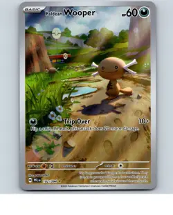 Paldean Wooper 102/094 Illustration Rare Phantasmal Flames Pokemon Holo NM - Image 1
