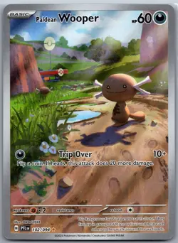 Paldean Wooper 102/094 Illustration Rare Phantasmal Flames Pokemon NM - Image 1
