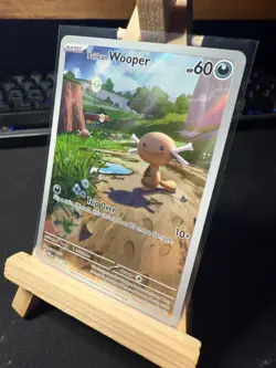 Pokemon TCG Paldean Wooper 102/094 Illustration Rare – Phantasmal Flames – NM - Image 1
